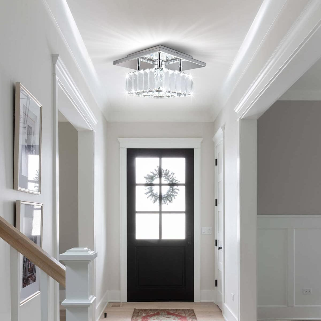 Firkantet Krystal Mini Loftlampe