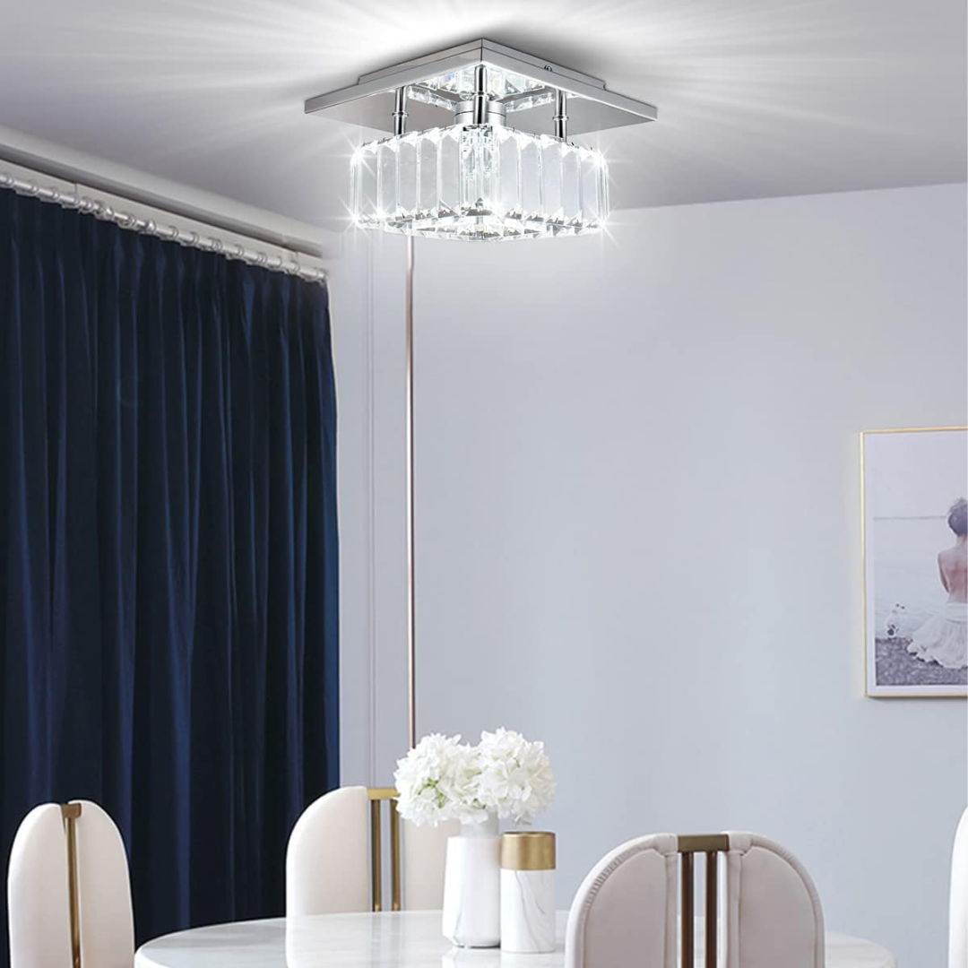 Firkantet Krystal Mini Loftlampe