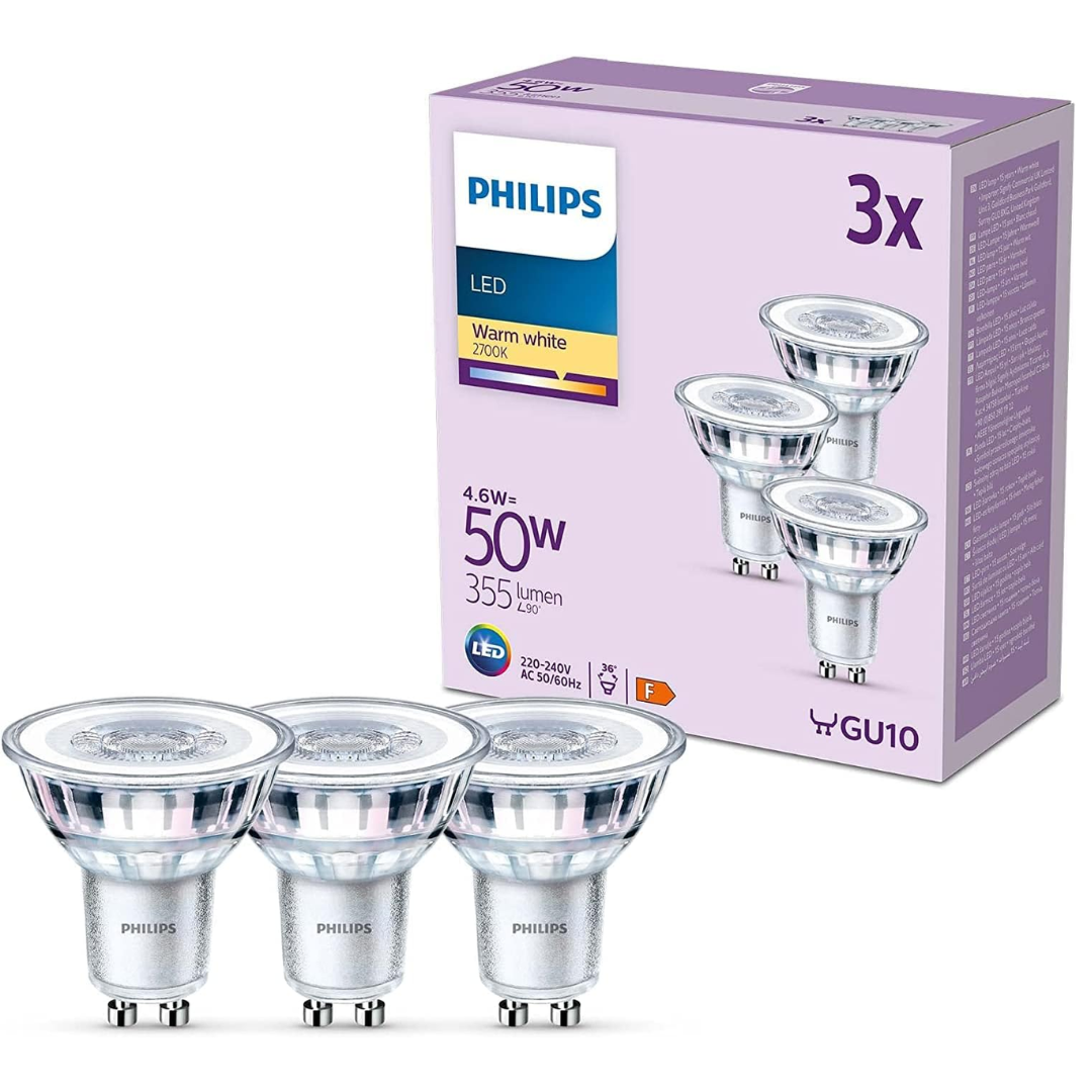 GU10 LED Pære - 2700K - 355lm (3 stk)